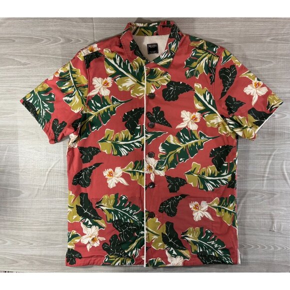 Todd Snyder Terry Cloth Lined Guayabera shirt + shorts LL size M multicolor NWOT - Picture 7 of 10